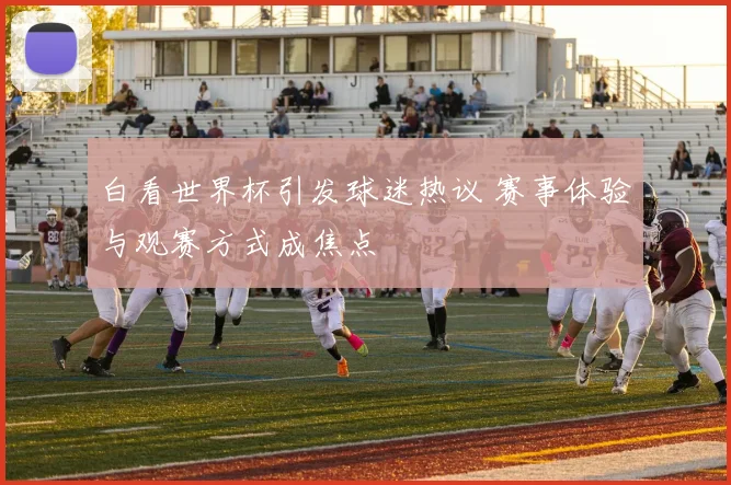 白看世界杯引发球迷热议 赛事体验与观赛方式成焦点